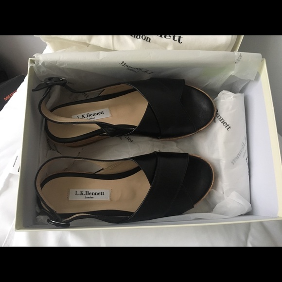 L. K. Bennett - Klara Black Sandals US 4.5 - Picture 2 of 2